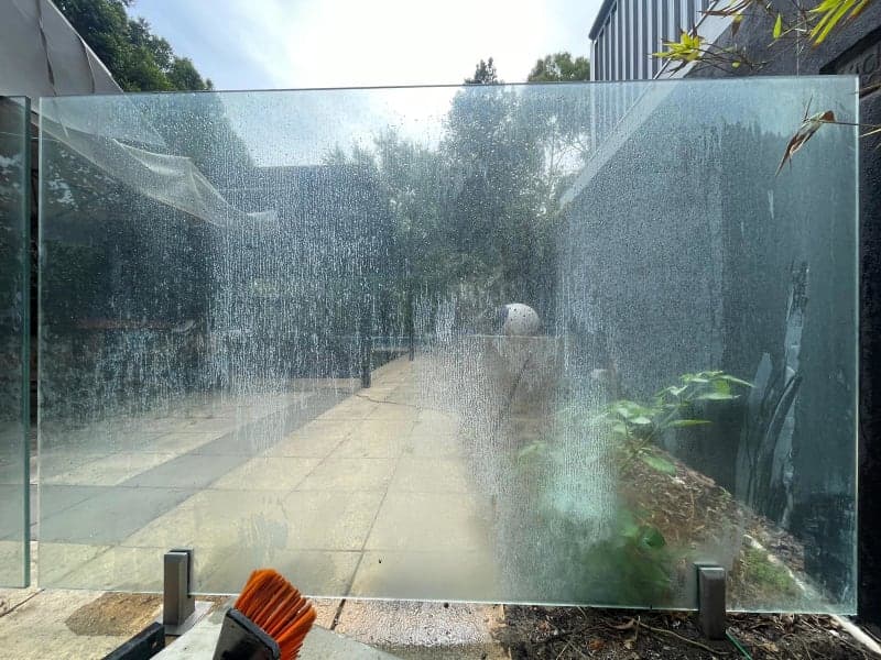 Before window cleaning